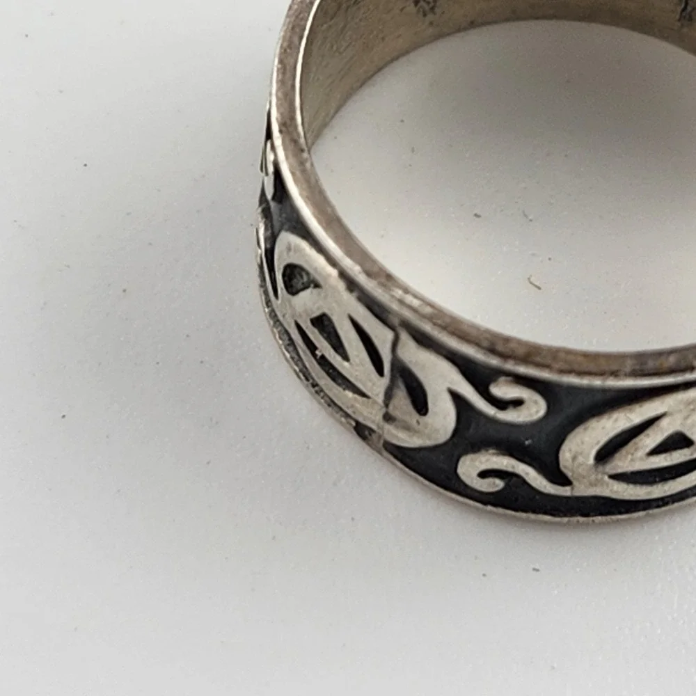 Vintage Sterling Silver 925 Mexico‎ Band Ring Size 6.75